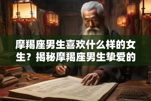 摩羯座男生喜欢什么样的女生？揭秘摩羯座男生挚爱的类型