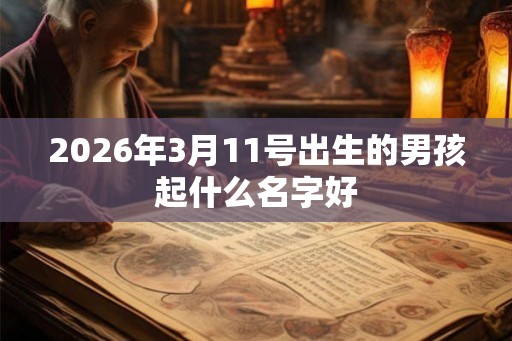 2026年3月11号出生的男孩起什么名字好