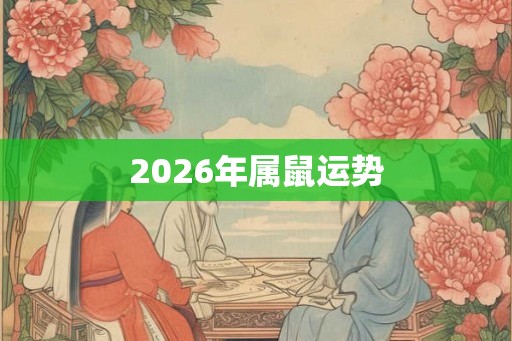 2026年属鼠运势 2026年属鼠运势