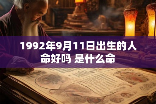 1992年9月11日出生的人命好吗 是什么命