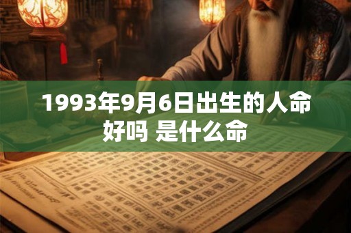 1993年9月6日出生的人命好吗 是什么命