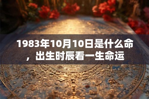 1983年10月10日是什么命，出生时辰看一生命运