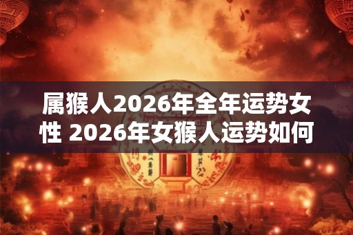属猴人2026年全年运势女性 2026年女猴人运势如何