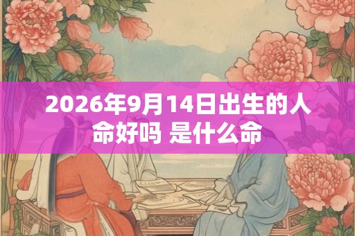 2026年9月14日出生的人命好吗 是什么命