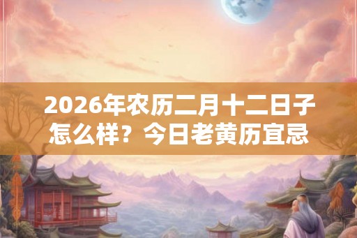 2026年农历二月十二日子怎么样？今日老黄历宜忌