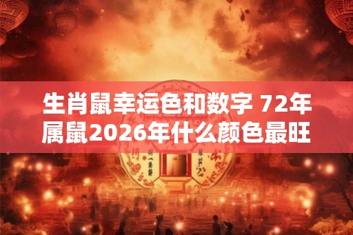 生肖鼠幸运色和数字 72年属鼠2026年什么颜色最旺