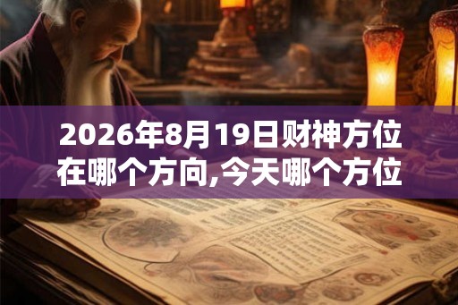 2026年8月19日财神方位在哪个方向,今天哪个方位财运好