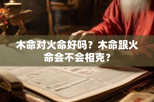 木命对火命好吗？木命跟火命会不会相克？