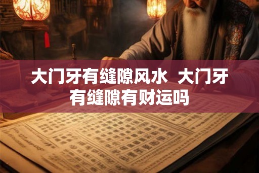大门牙有缝隙风水  大门牙有缝隙有财运吗
