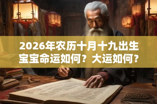 2026年农历十月十九出生宝宝命运如何？大运如何？