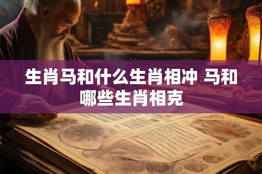 生肖马和什么生肖相冲 马和哪些生肖相克