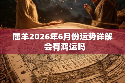 属羊2026年6月份运势详解  会有鸿运吗