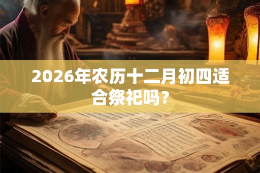 2026年农历十二月初四适合祭祀吗？