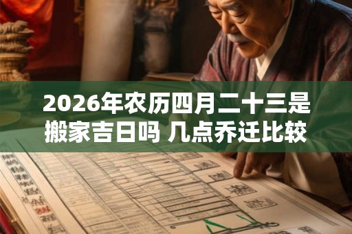 2026年农历四月二十三是搬家吉日吗 几点乔迁比较好