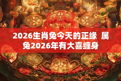 2026生肖兔今天的正缘  属兔2026年有大喜缠身