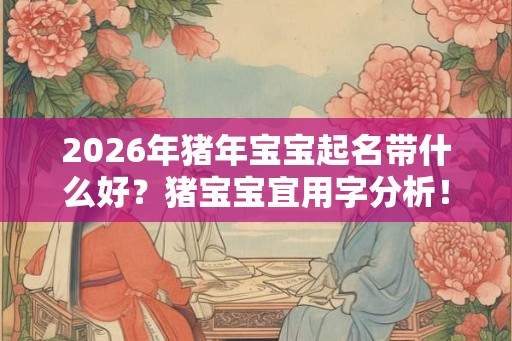 2026年猪年宝宝起名带什么好？猪宝宝宜用字分析！