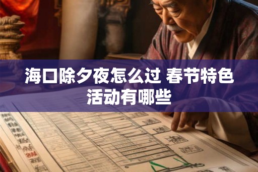 海口除夕夜怎么过 春节特色活动有哪些