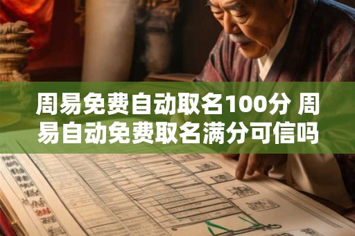 周易免费自动取名100分 周易自动免费取名满分可信吗