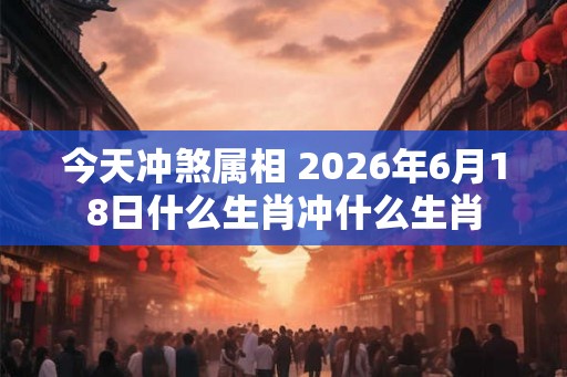 今天冲煞属相 2026年6月18日什么生肖冲什么生肖