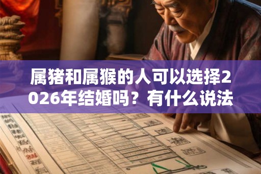 属猪和属猴的人可以选择2026年结婚吗？有什么说法？