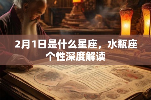 2月1日是什么星座，水瓶座个性深度解读