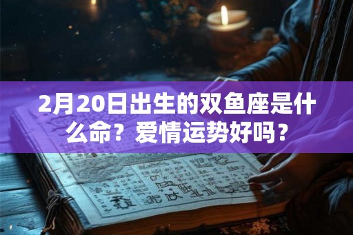 2月20日出生的双鱼座是什么命？爱情运势好吗？