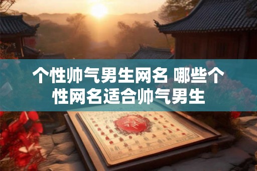个性帅气男生网名 哪些个性网名适合帅气男生