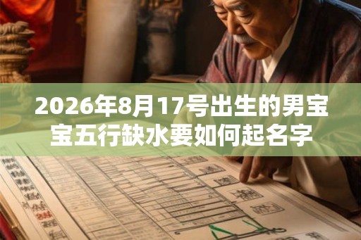 2026年8月17号出生的男宝宝五行缺水要如何起名字