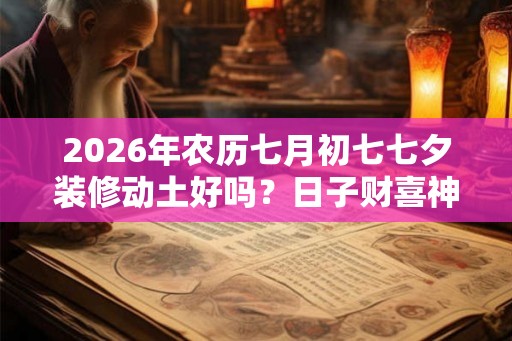 2026年农历七月初七七夕装修动土好吗?日子财喜神方位? 2026年农历七月初七七夕装修动土好吗?日子财喜神方位?