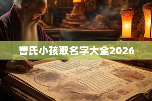曹氏小孩取名字大全2026