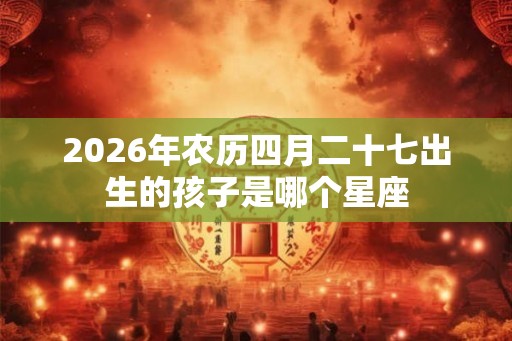 2026年农历四月二十七出生的孩子是哪个星座
