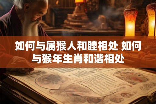 如何与属猴人和睦相处 如何与猴年生肖和谐相处