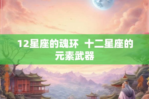 12星座的魂环  十二星座的元素武器