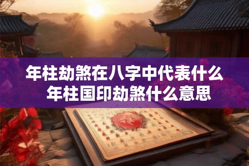 年柱劫煞在八字中代表什么  年柱国印劫煞什么意思