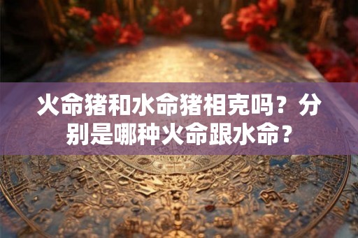 火命猪和水命猪相克吗？分别是哪种火命跟水命？