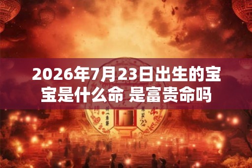 2026年7月23日出生的宝宝是什么命 是富贵命吗