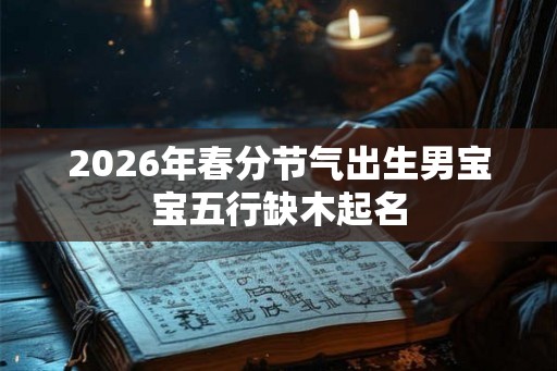 2026年春分节气出生男宝宝五行缺木起名