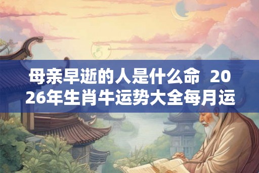 母亲早逝的人是什么命  2026年生肖牛运势大全每月运程