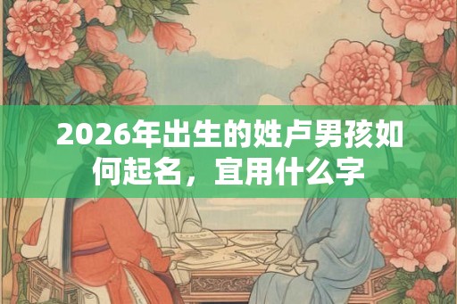 2026年出生的姓卢男孩如何起名,宜用什么字 2026年出生的姓卢男孩如何起名,宜用什么字