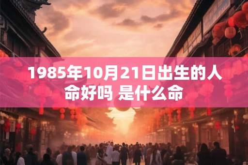 1985年10月21日出生的人命好吗 是什么命