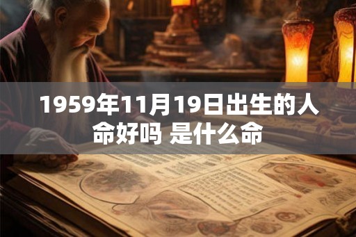 1959年11月19日出生的人命好吗 是什么命