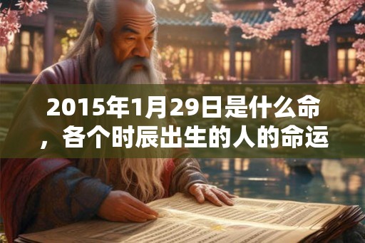 2015年1月29日是什么命，各个时辰出生的人的命运