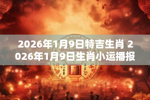 2026年1月9日特吉生肖 2026年1月9日生肖小运播报