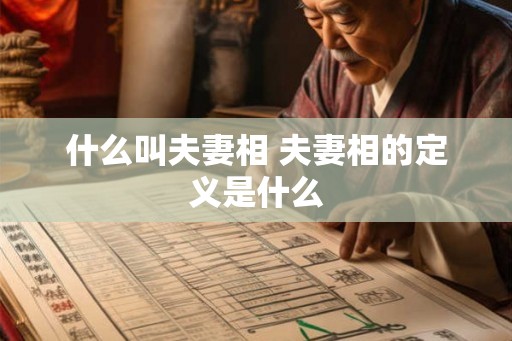 什么叫夫妻相 夫妻相的定义是什么 什么叫夫妻相 夫妻相的定义是什么