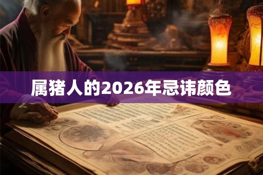 属猪人的2026年忌讳颜色