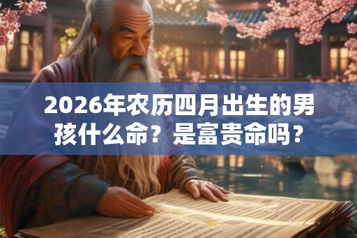 2026年农历四月出生的男孩什么命？是富贵命吗？