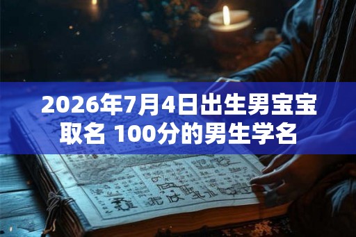 2026年7月4日出生男宝宝取名 100分的男生学名