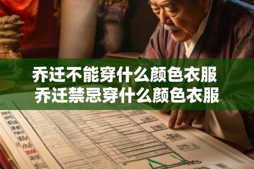 乔迁不能穿什么颜色衣服 乔迁禁忌穿什么颜色衣服 乔迁不能穿什么颜色衣服 乔迁禁忌穿什么颜色衣服