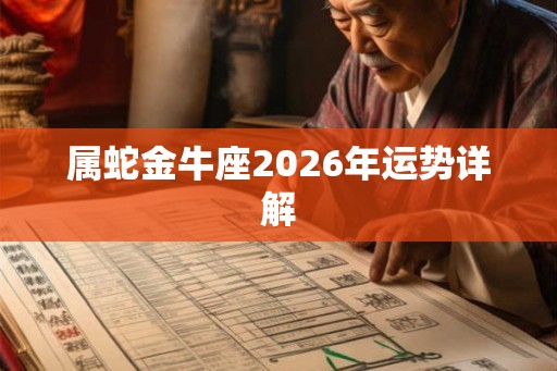 属蛇金牛座2026年运势详解