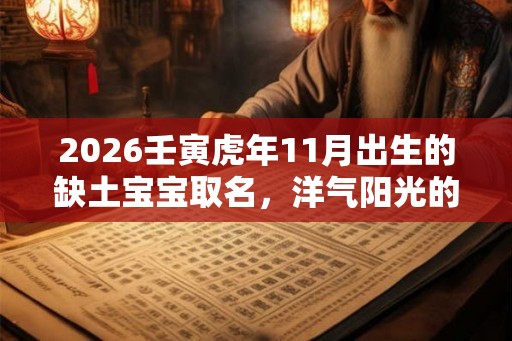 2026壬寅虎年11月出生的缺土宝宝取名，洋气阳光的名字